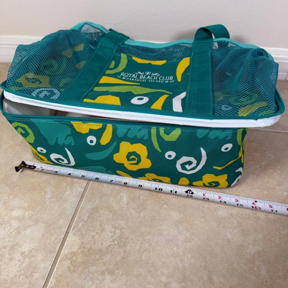Royal Caribbean Beach Club Tote Bag Teal Mesh Insulated Cooler Paradise Island